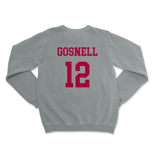 Grey Comfort Colors Indiana Volleyball Trident Crew