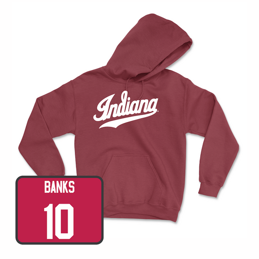 Crimson Indiana Men's Basketball Script Hoodie