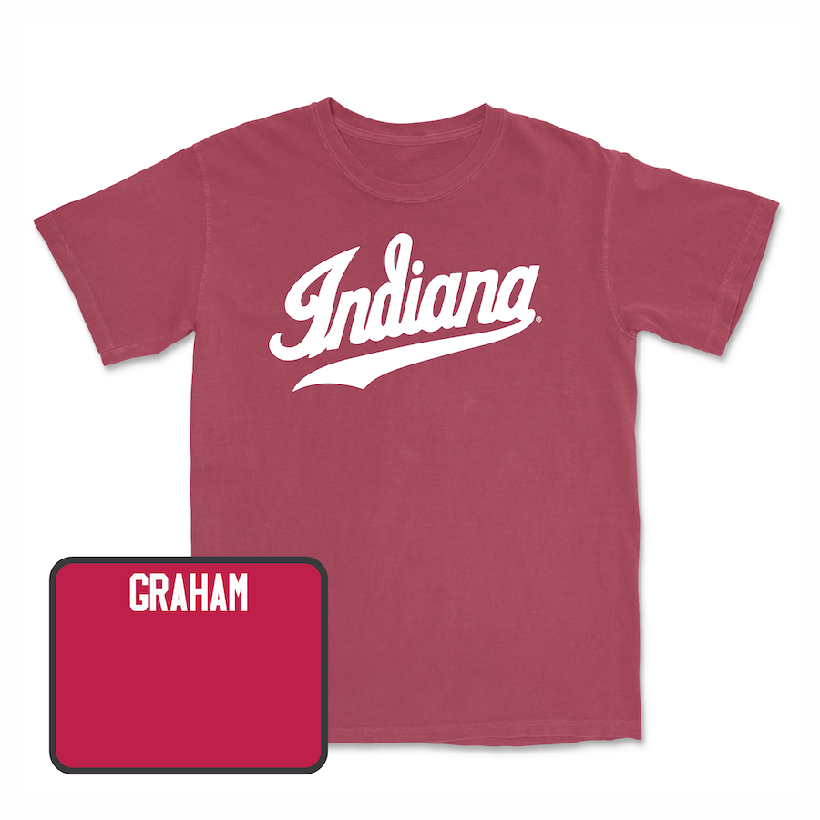 Crimson Indiana Swim & Dive Script Tee