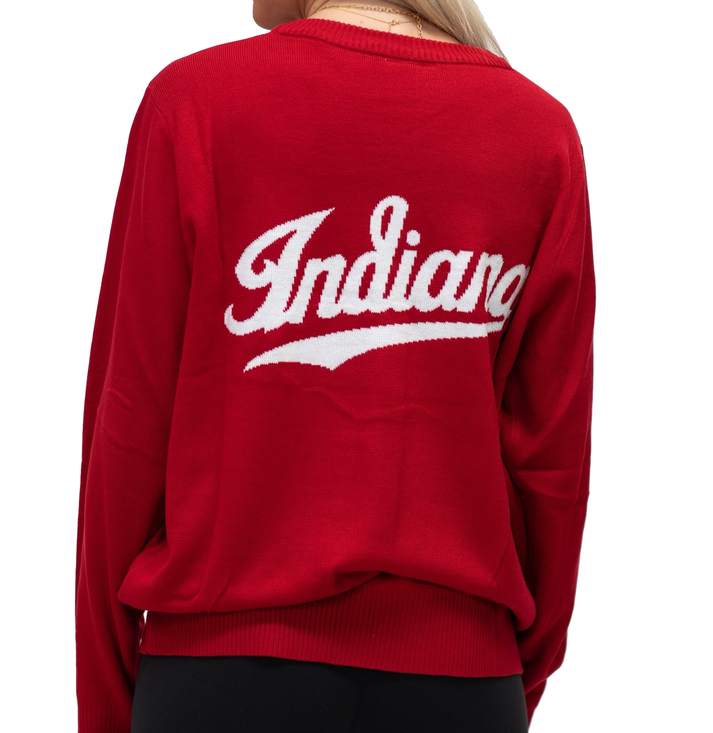 IU Crimson Script Sweater